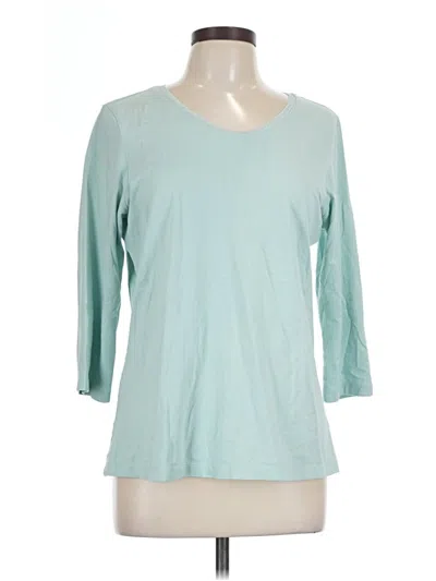 Pre-owned Christopher & Banks 3/4 Sleeve T-shirt In Teal