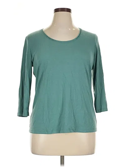 Pre-owned Christopher & Banks 3/4 Sleeve T-shirt In Teal