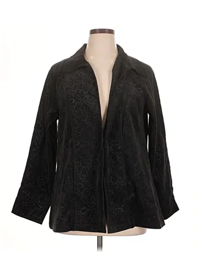 Pre-owned Christopher & Banks Blazer Jacket In Black