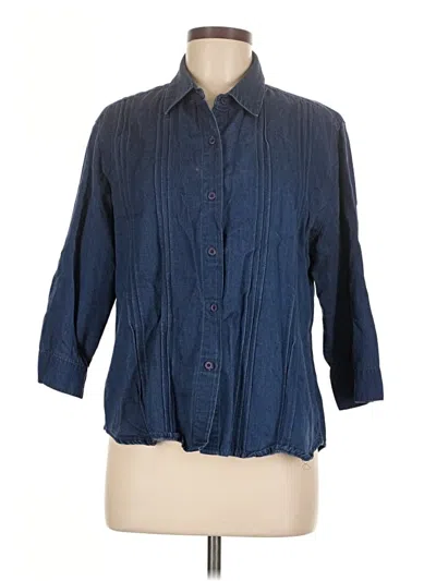 Pre-owned Christopher & Banks Blazer Jacket In Blue