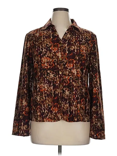 Pre-owned Christopher & Banks Blazer Jacket In Brown