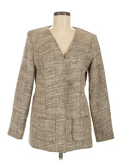 Pre-owned Christopher & Banks Blazer Jacket In Gold
