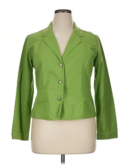 Pre-owned Christopher & Banks Blazer Jacket In Green
