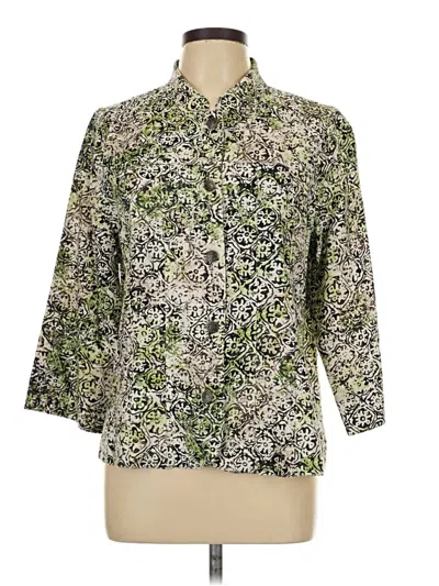 Pre-owned Christopher & Banks Blazer Jacket In Green