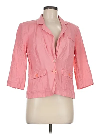 Pre-owned Christopher & Banks Blazer Jacket In Pink