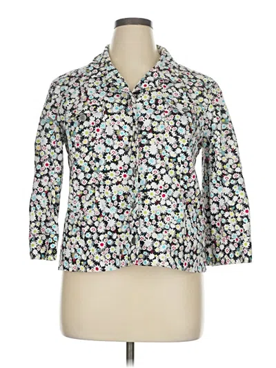 Pre-owned Christopher & Banks Blazer Jacket In White