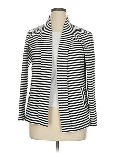 Pre-owned Christopher & Banks Blazer Jacket In White