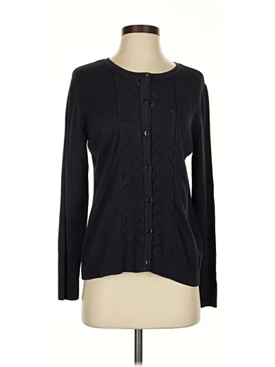 Pre-owned Christopher & Banks Cardigan Sweater In Black