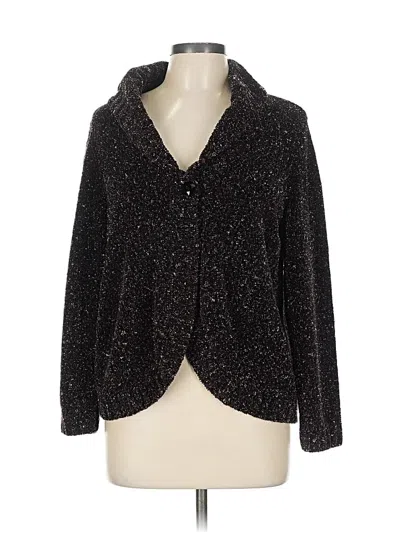 Pre-owned Christopher & Banks Cardigan Sweater In Black