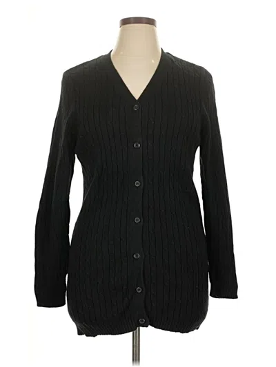 Pre-owned Christopher & Banks Cardigan Sweater In Black