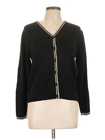 Pre-owned Christopher & Banks Cardigan Sweater In Black