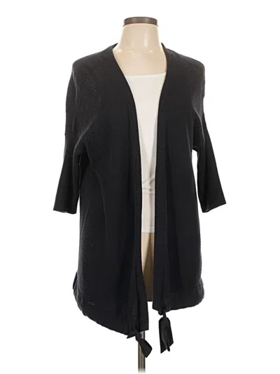 Pre-owned Christopher & Banks Cardigan Sweater In Black