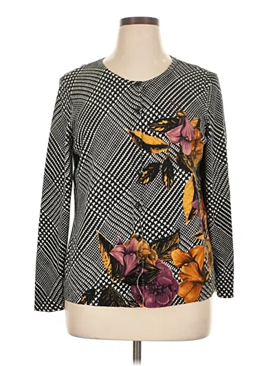 Pre-owned Christopher & Banks Cardigan Sweater In Black