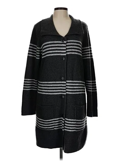 Pre-owned Christopher & Banks Cardigan Sweater In Black