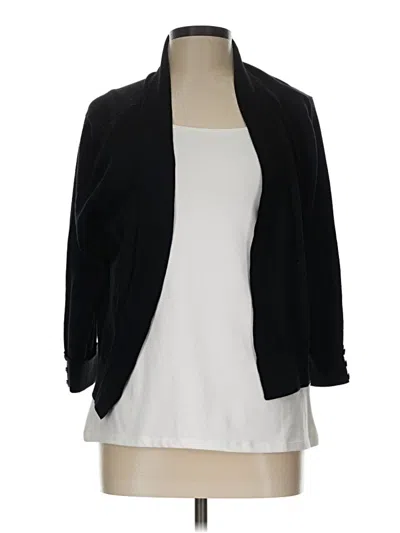 Pre-owned Christopher & Banks Cardigan Sweater In Black