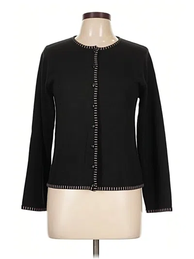 Pre-owned Christopher & Banks Cardigan Sweater In Black