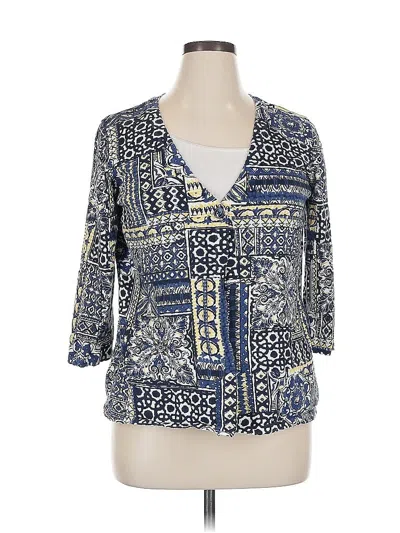 Pre-owned Christopher & Banks Cardigan Sweater In Blue