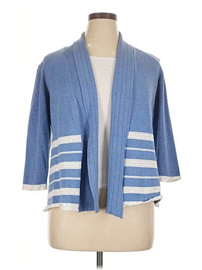 Pre-owned Christopher & Banks Cardigan Sweater In Blue
