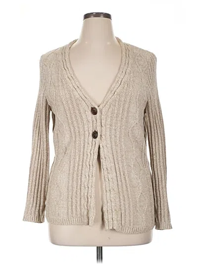 Pre-owned Christopher & Banks Cardigan Sweater In Brown