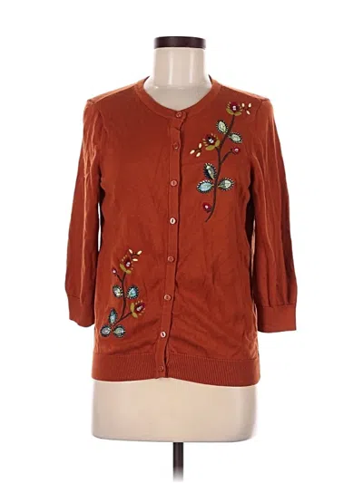 Pre-owned Christopher & Banks Cardigan Sweater In Brown