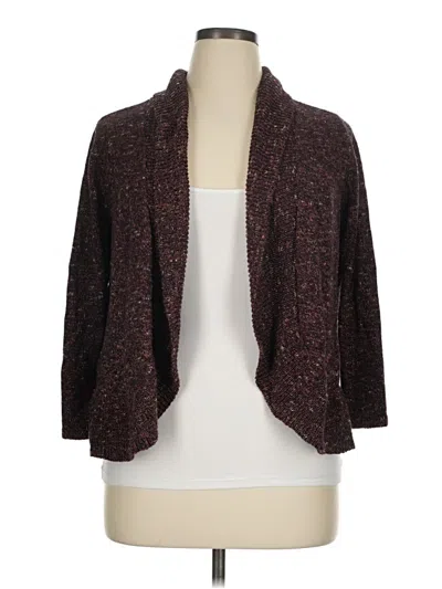 Pre-owned Christopher & Banks Cardigan Sweater In Brown