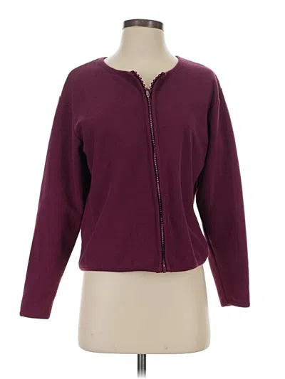 Pre-owned Christopher & Banks Cardigan Sweater In Burgundy