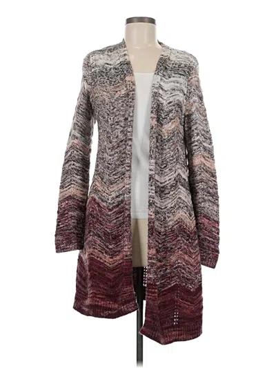 Pre-owned Christopher & Banks Cardigan Sweater In Burgundy