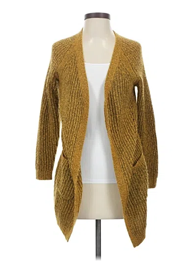 Pre-owned Christopher & Banks Cardigan Sweater In Gold