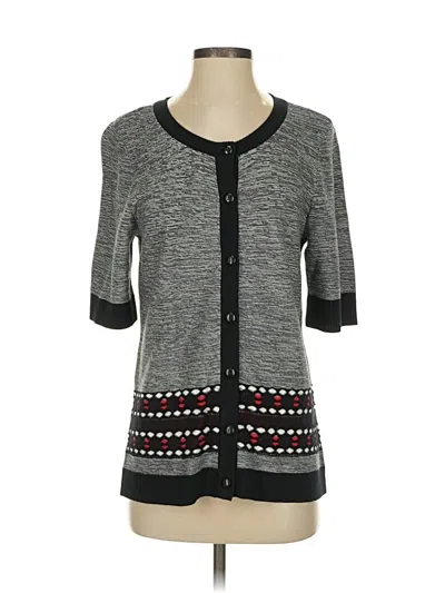 Pre-owned Christopher & Banks Cardigan Sweater In Gray
