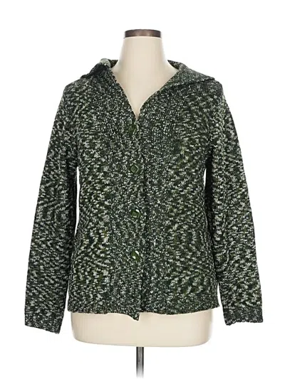 Pre-owned Christopher & Banks Cardigan Sweater In Green