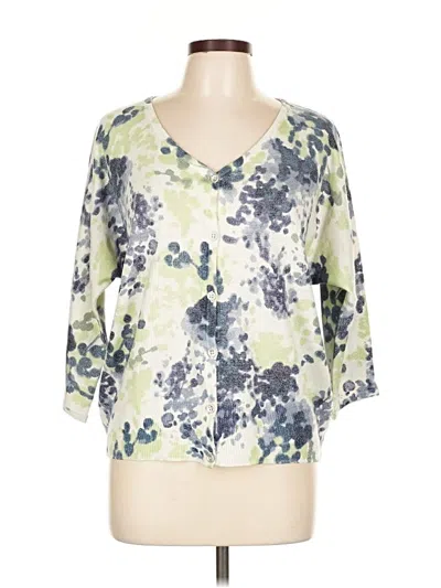 Pre-owned Christopher & Banks Cardigan Sweater In Green