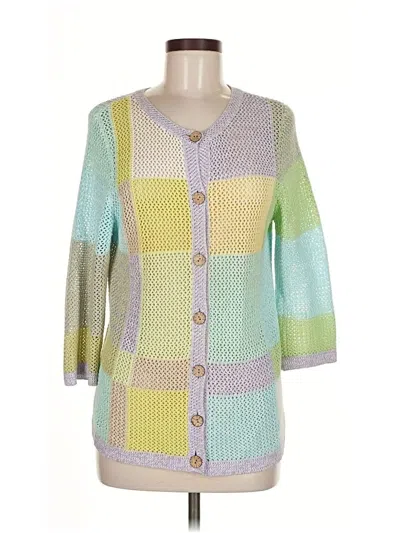 Pre-owned Christopher & Banks Cardigan Sweater In Green
