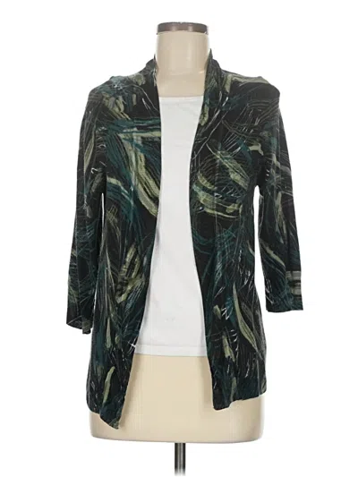 Pre-owned Christopher & Banks Cardigan Sweater In Green