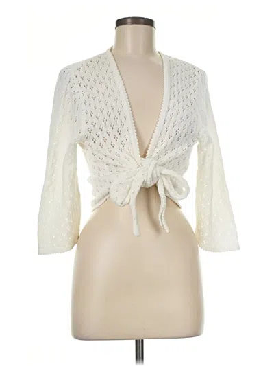 Pre-owned Christopher & Banks Cardigan Sweater In Ivory