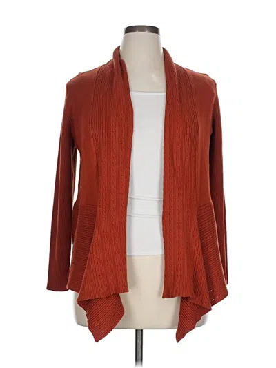 Pre-owned Christopher & Banks Cardigan Sweater In Orange