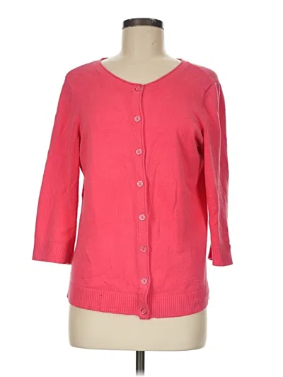 Pre-owned Christopher & Banks Cardigan Sweater In Pink