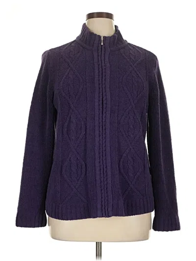 Pre-owned Christopher & Banks Cardigan Sweater In Purple