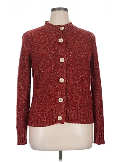 Pre-owned Christopher & Banks Cardigan Sweater In Red