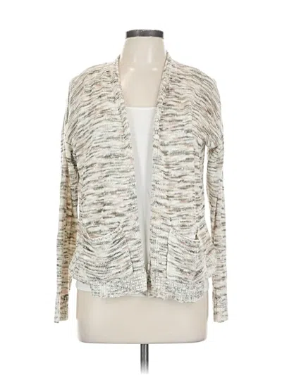 Pre-owned Christopher & Banks Cardigan Sweater In Silver