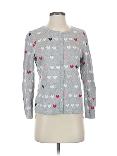 Pre-owned Christopher & Banks Cardigan Sweater In Silver