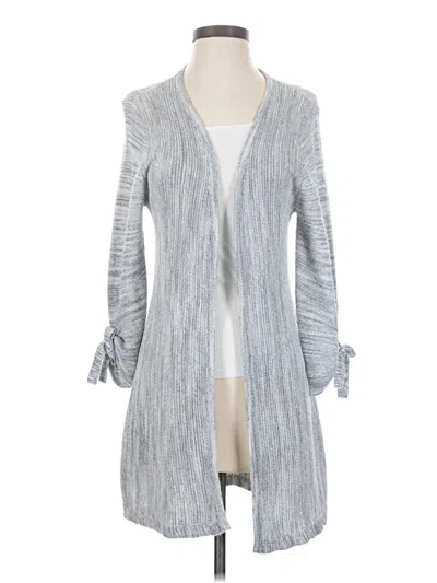 Pre-owned Christopher & Banks Cardigan Sweater In Silver