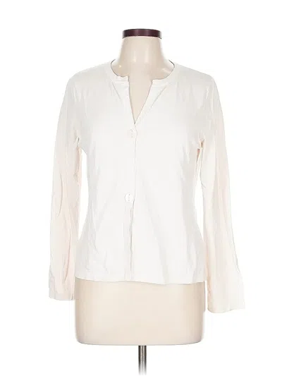 Pre-owned Christopher & Banks Cardigan Sweater In White