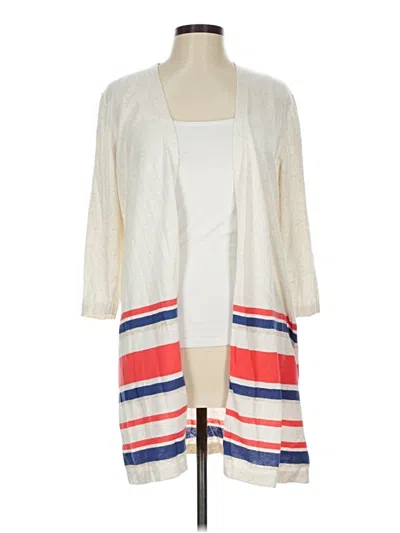 Pre-owned Christopher & Banks Cardigan Sweater In White