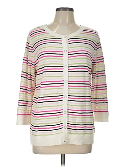 Pre-owned Christopher & Banks Cardigan Sweater In White