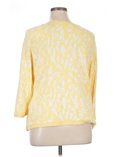 Pre-owned Christopher & Banks Cardigan Sweater In Yellow