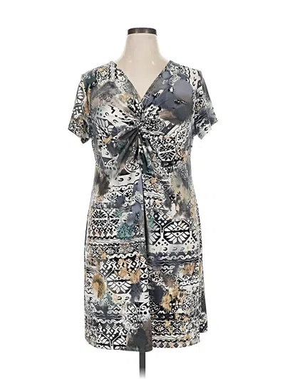 Pre-owned Christopher & Banks Casual Dress In Gray