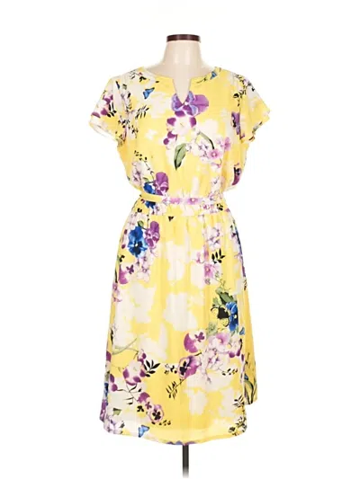 Pre-owned Christopher & Banks Casual Dress In Yellow