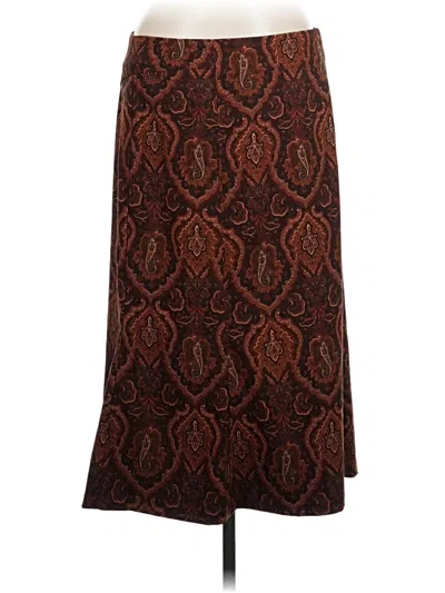Pre-owned Christopher & Banks Casual Skirt In Brown