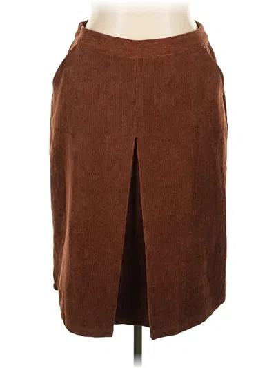 Pre-owned Christopher & Banks Casual Skirt In Brown