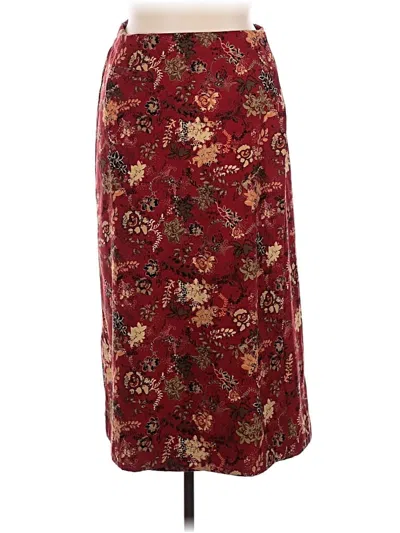 Pre-owned Christopher & Banks Casual Skirt In Burgundy